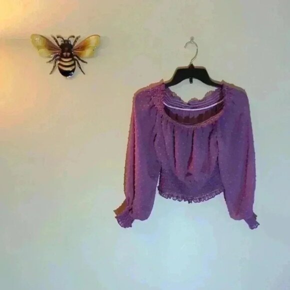 Shein purple blouse, medium/size 6 US, purple - Picture 1 of 5